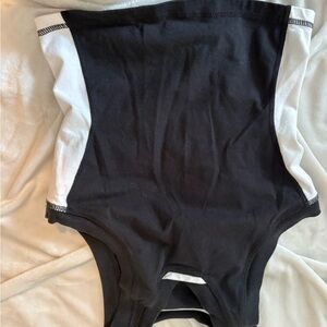 FP Movement by Free People Black and White Top (idk why pics are upside down)